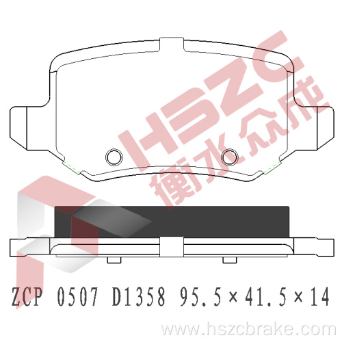 FMSI D1358 ceramic brake pad for Mercedes-Benz